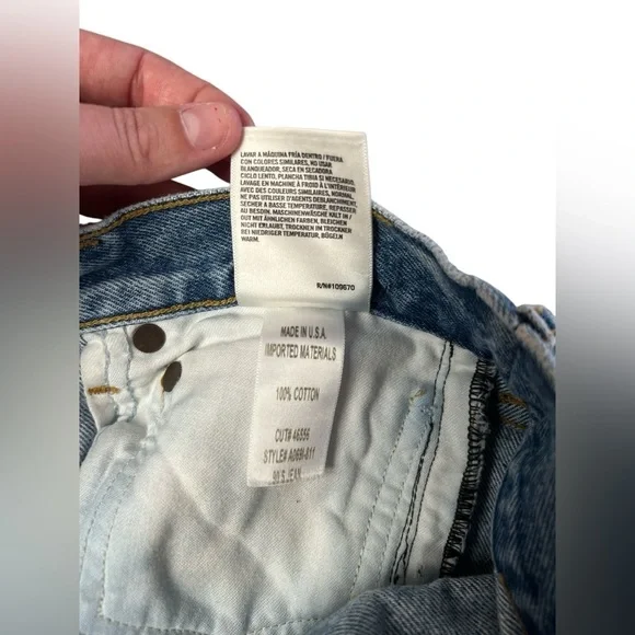 AGOLDE denim high rise straight leg button up 90’s jeans - Picture 4 of 4